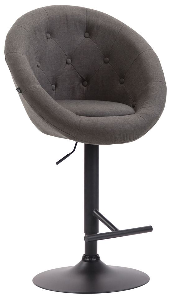 Tabouret de bar london v2 tissu noir