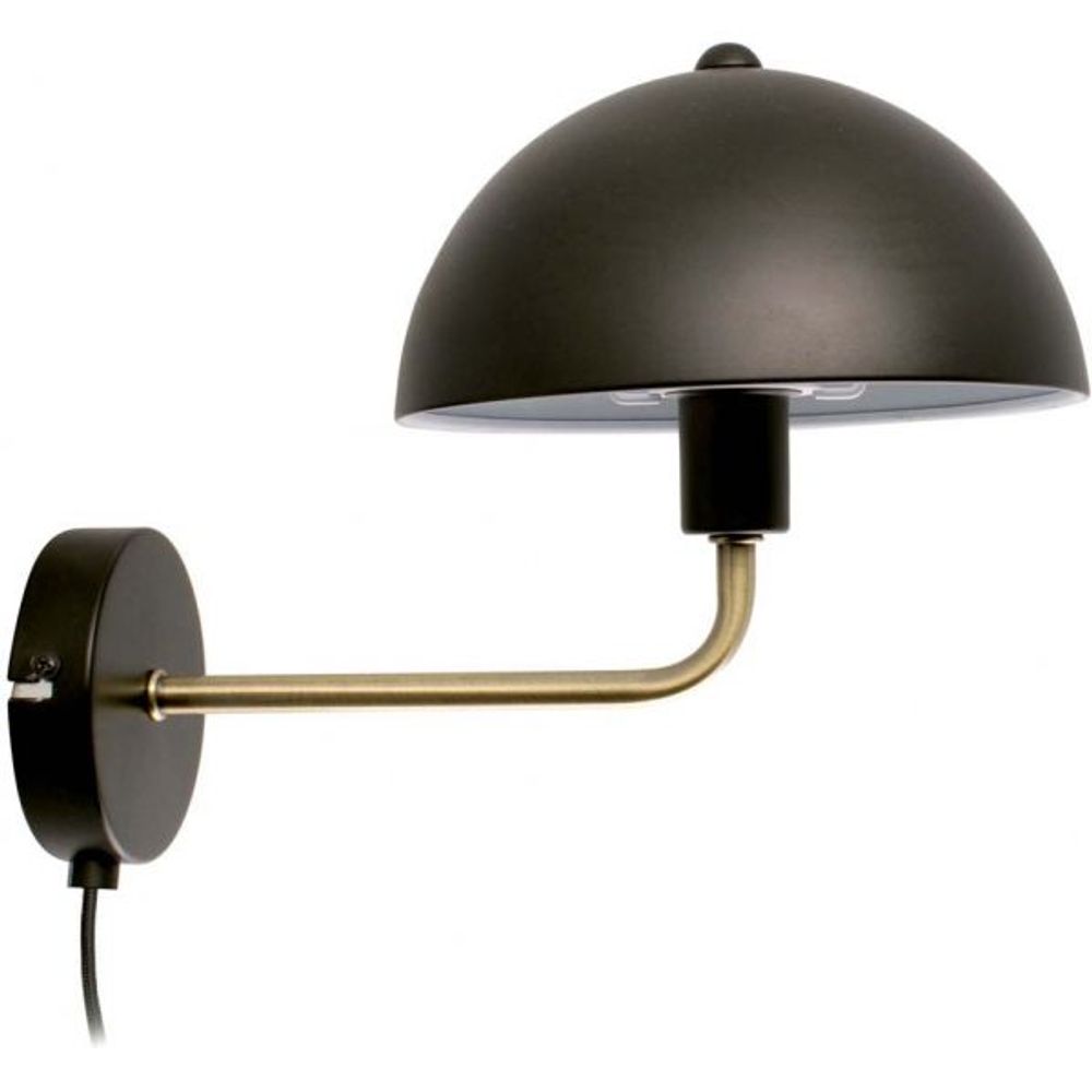 Applique murale en métal bonnet noir