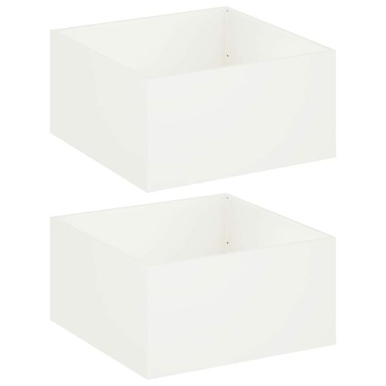 Cache-pot de jardin 2 pc blanc 80 x 80 x 40 cm