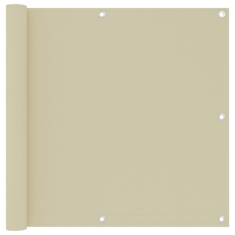Écran de balcon brise pare vue protection confidentialité 90 x 300 cm tissu oxford crème