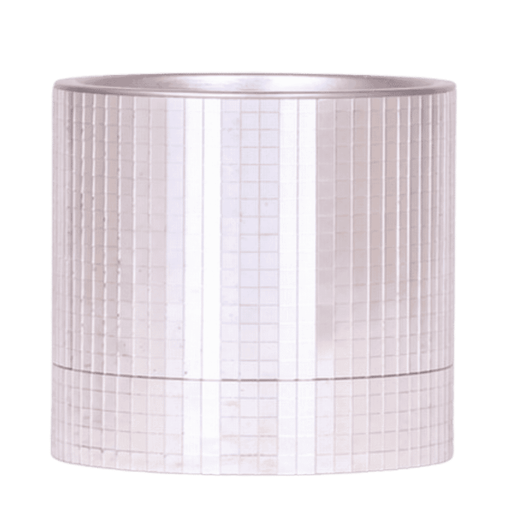 Cache-pot disco à facettes miroir - ø12 cm x h12,5 cm