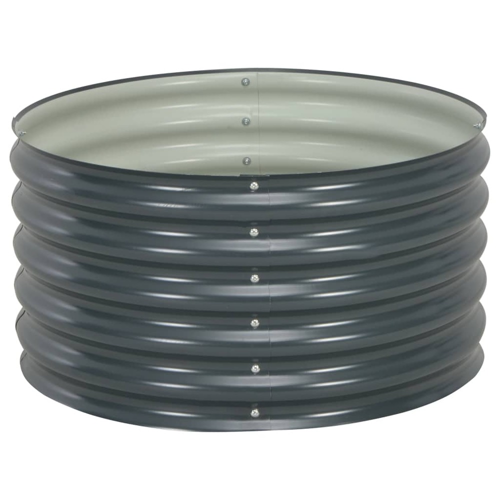 Jardinière lit surélevé plantes fleurs jardin 80 x 80 x 44 cm acier galvanisé gris