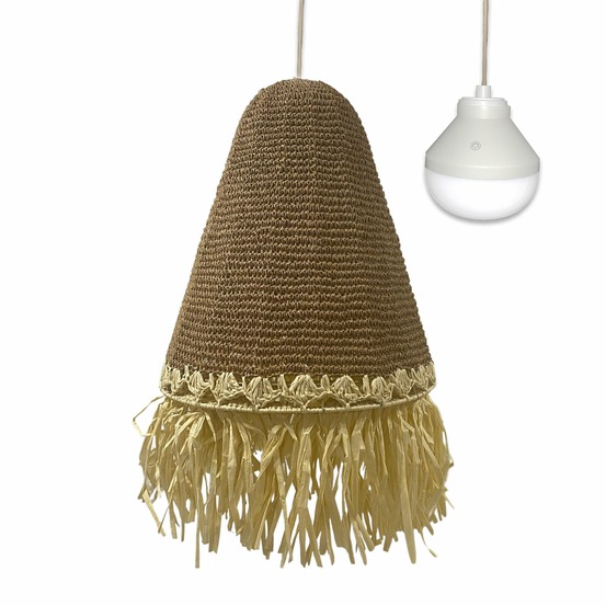 Suspension nomade paloma beige herbe marine d40 cm