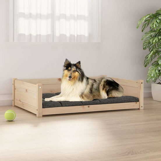 Lit pour chien 95,5x65,5x28 cm bois de pin solide
