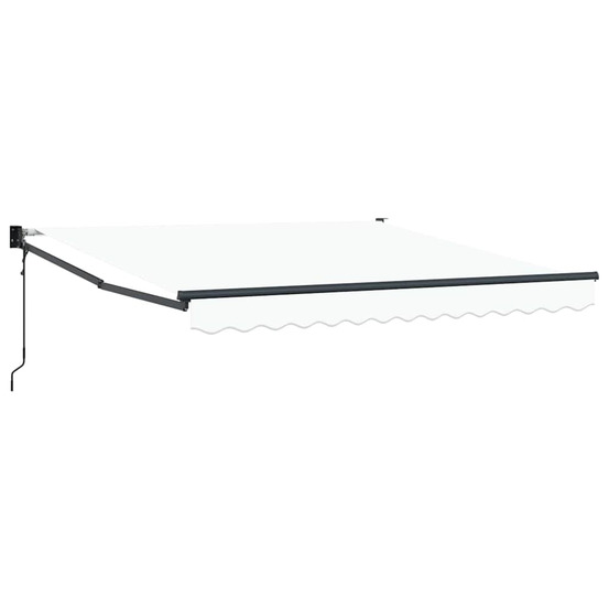 Auvent rétractable blanc 350 x 250 cm tissu