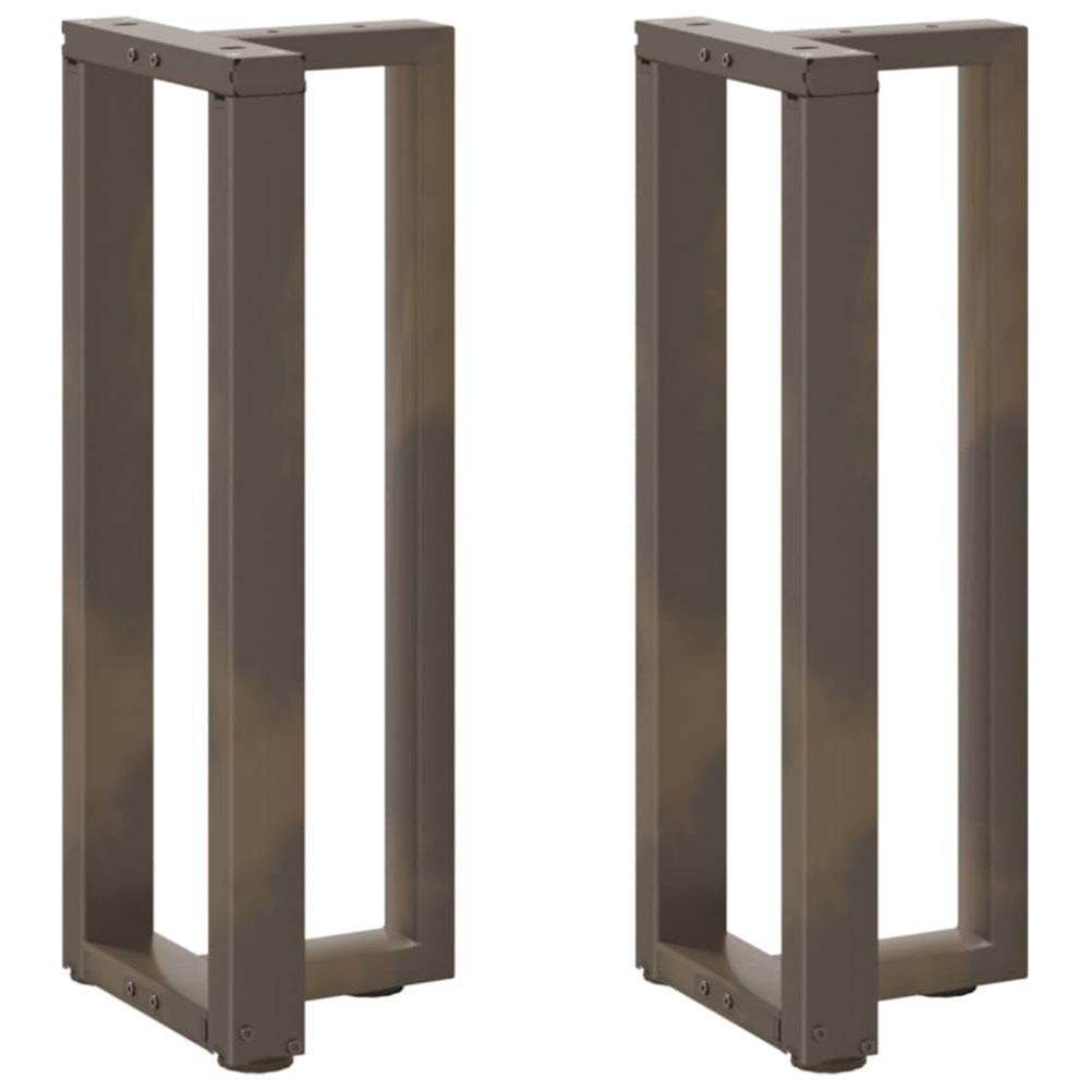 Pieds de table console en t, 2 pièces, noir, 38 x 25 x (72-73) cm, acier