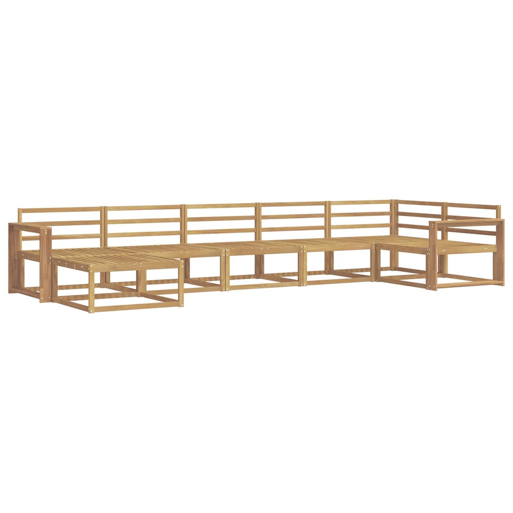 Ensemble de canapés d'extérieur 7 pcs blanc