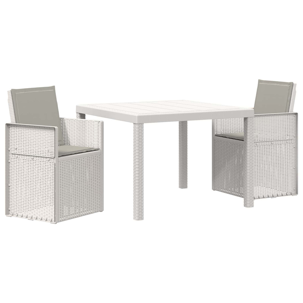 Ensemble de salle à manger pour jardin avec coussin 3 pcs pp