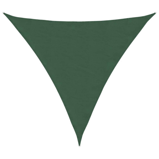 Voile parasol tissu oxford triangulaire 6x6x6 m vert foncé
