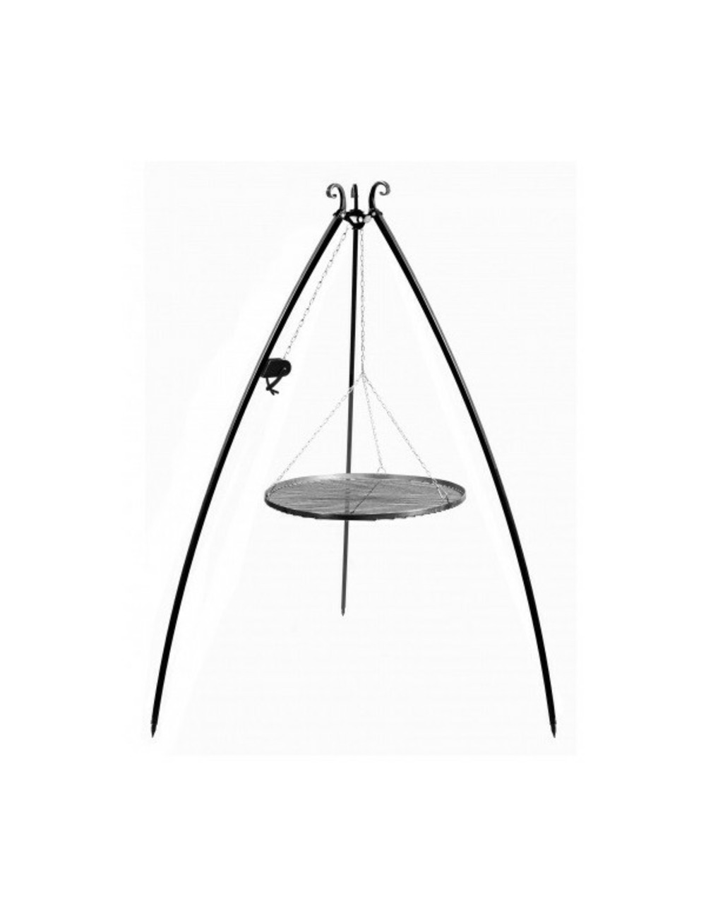 Barbecue sur trépied doua avec grille en acier-60-70-80 -80 cm--
