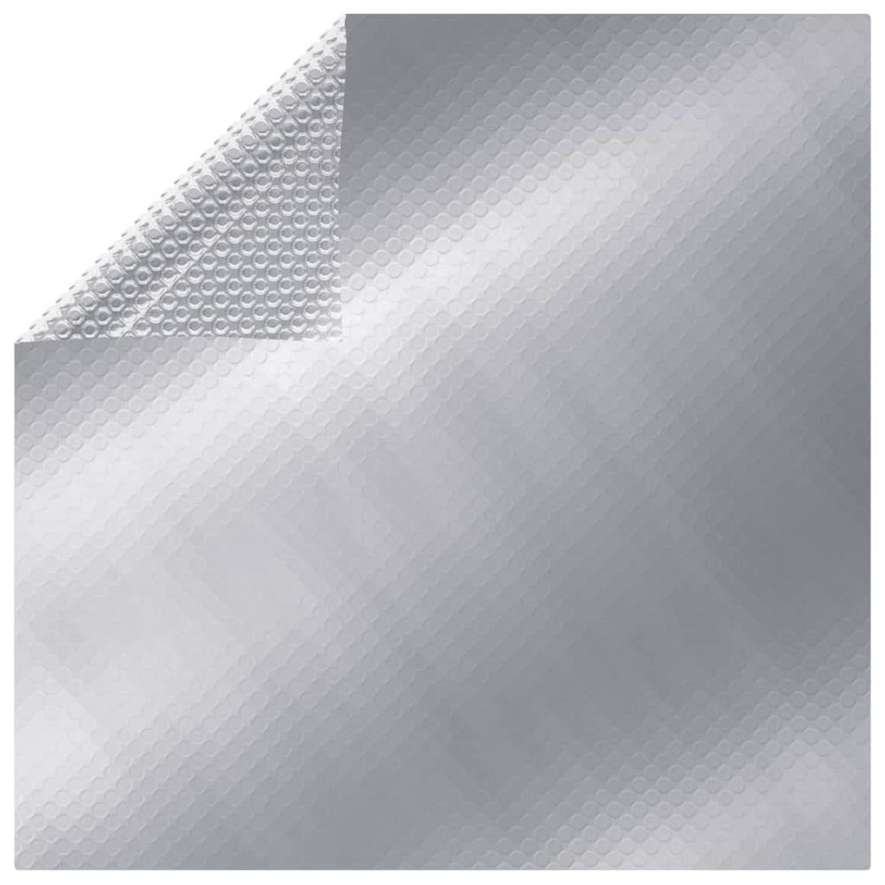 Couverture de piscine rectangulaire 1000x600 cm pe argenté
