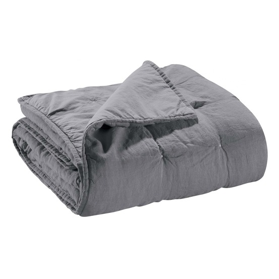 Chemin de lit stonewashed zeff orage 90 x 240 cm