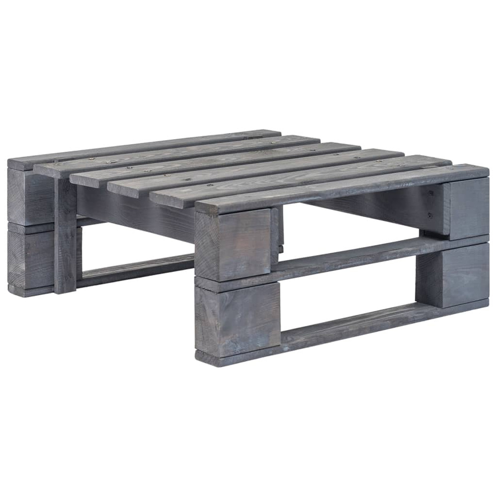 Repose-pied palette de jardin Bois FSC Gris