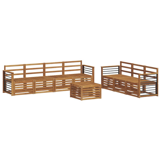 Ensembles de canapés 8 pcs naturel bois d'acacia massif