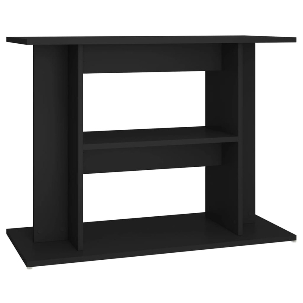 Support pour aquarium noir 80x35x60 cm bois d'ingénierie