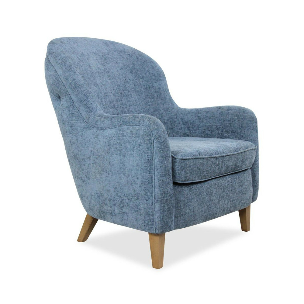 Fauteuil bois bleu - interior's