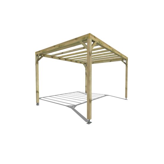 Pergola bois • 4m x 3m • indépendante • sens profondeur • livraison comprise