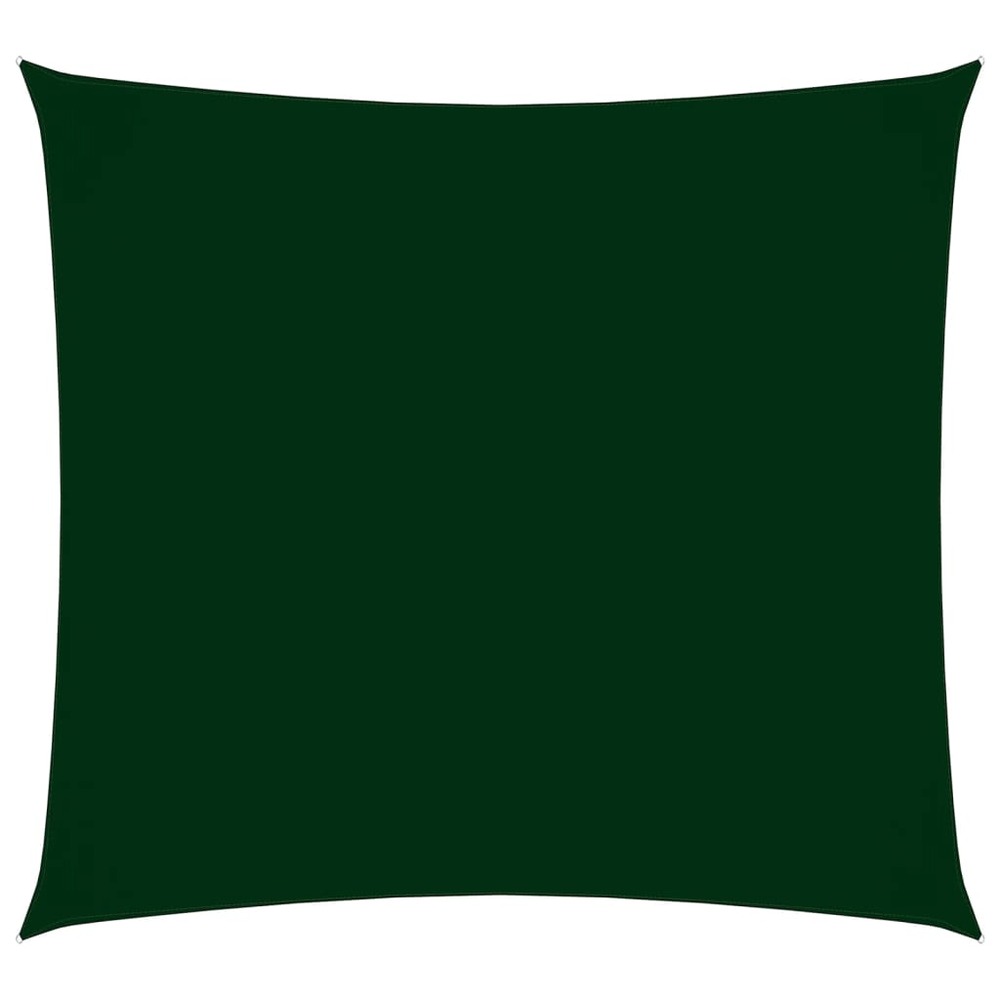 Voile toile d'ombrage parasol tissu oxford carré 3,6 x 3,6 m vert foncé