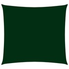 Voile toile d'ombrage parasol tissu oxford carré 3,6 x 3,6 m vert foncé