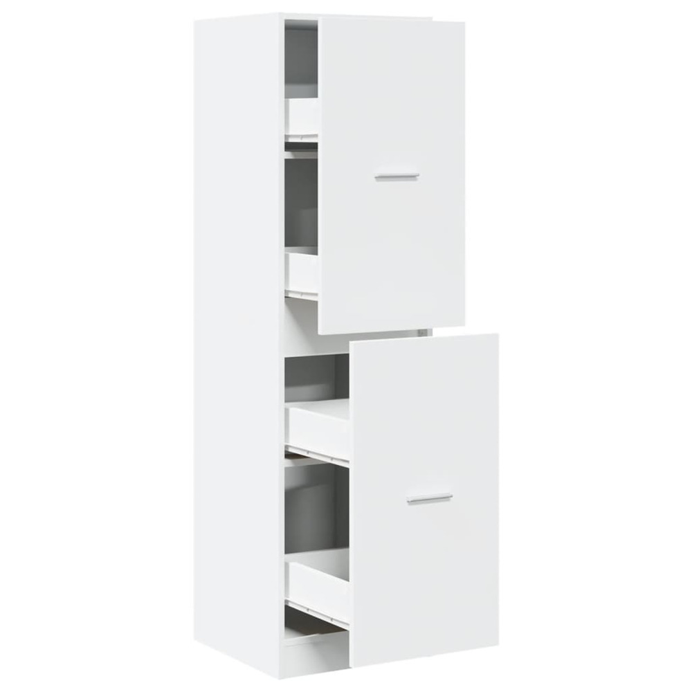 Armoire d'apothicaire blanc 40x41x144,5 cm bois d'ingénierie