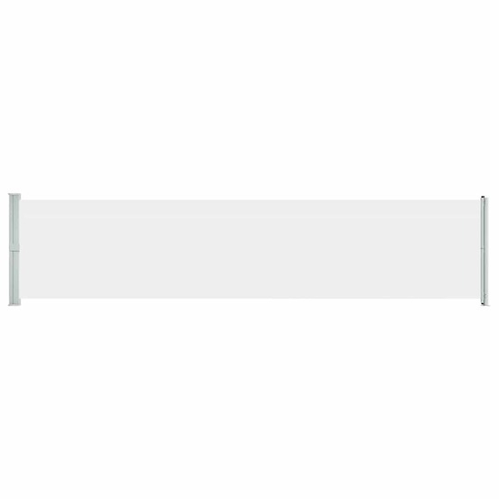 Auvent latéral rétractable de patio 140x600 cm crème