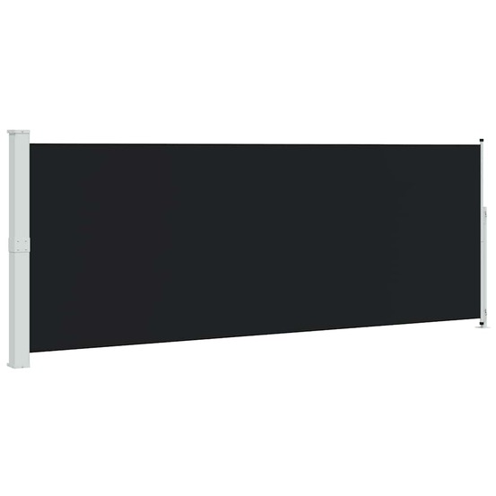 Auvent latéral rétractable de patio 180x500 cm noir