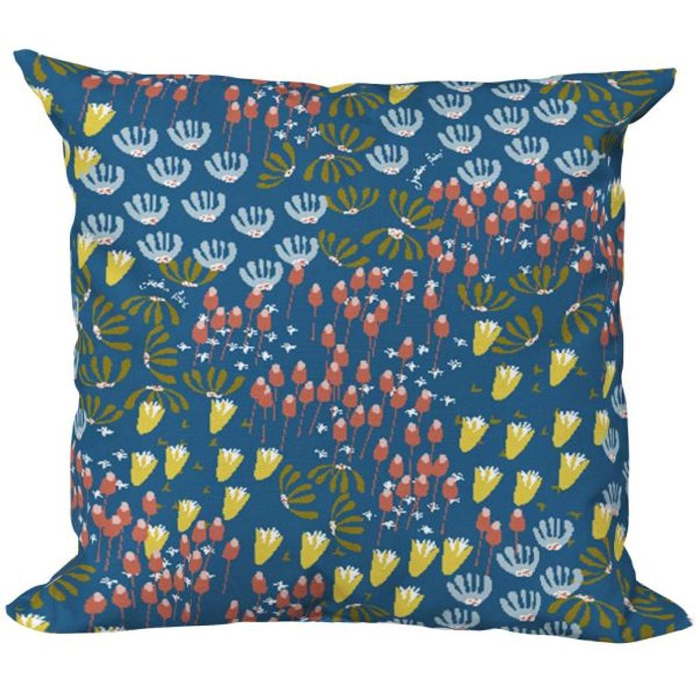 Coussin décoratif en tissu imprimé eveil 40 x 40 cm