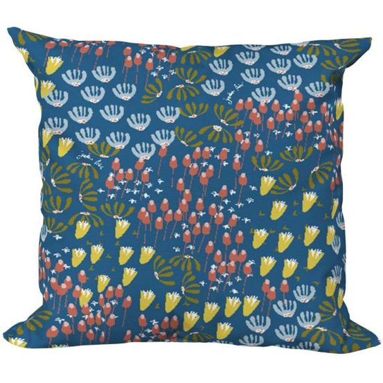 Coussin décoratif en tissu imprimé eveil 40 x 40 cm
