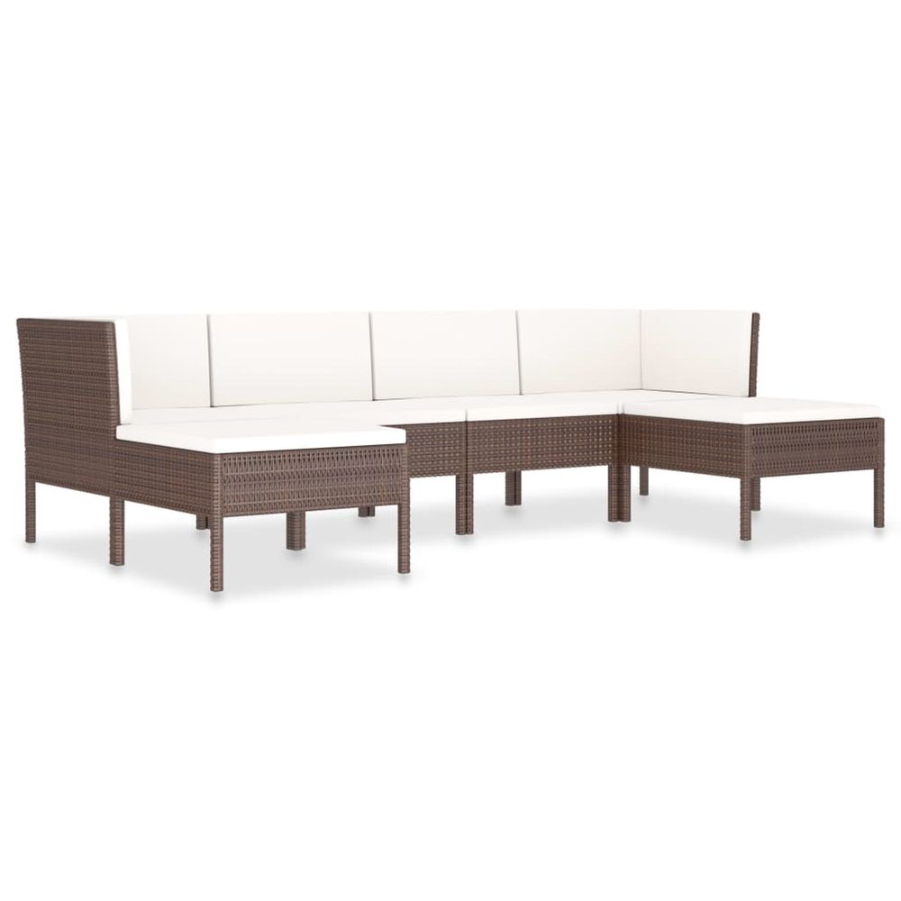 Salon de jardin 6 pcs avec coussins