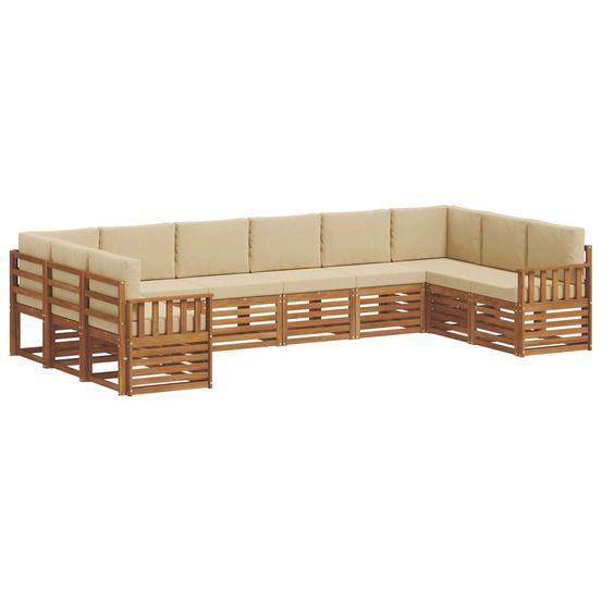 Ensemble de canapés d'extérieur 10 pc naturel et beige