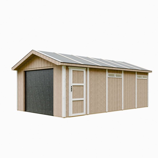 Garage qualité premium 21 m²- l378xl648 cm- timbela m992b-terra brown