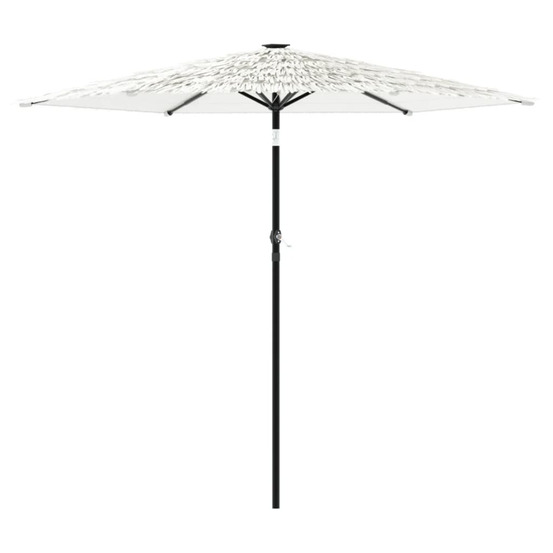 Parasol de jardin avec mât en acier blanc 223x223x213 cm
