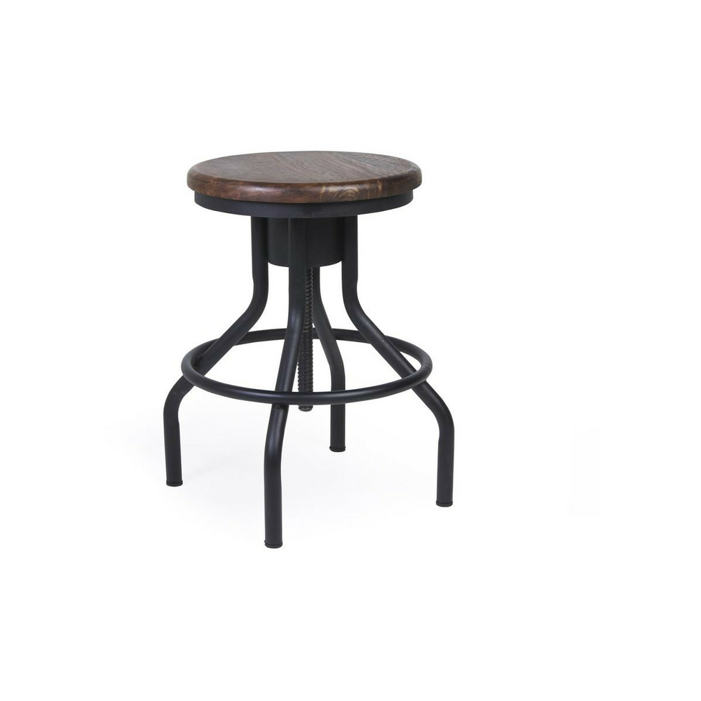 Tabouret bois marron - quinquenelle décoration d'autrefois