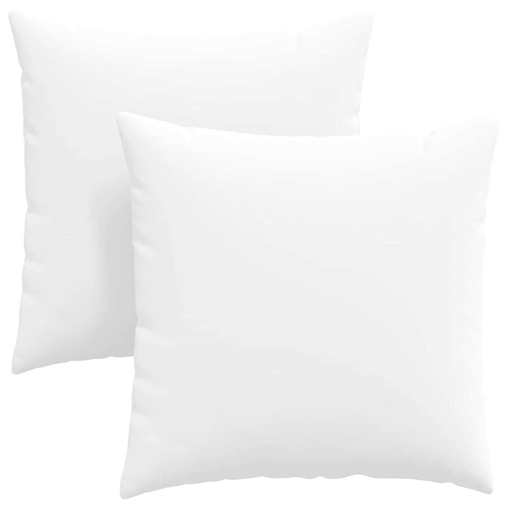 Coussins de canapé 2 pc tissu blanc 80 x 80 cm