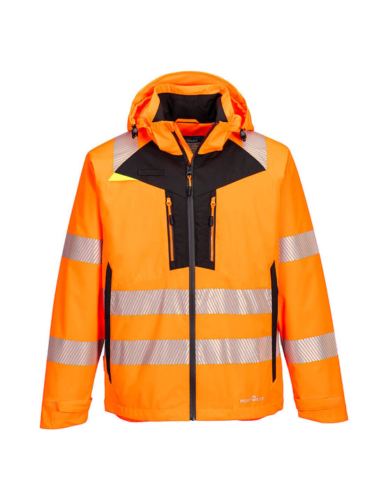 Dx4 veste de pluie haute visibilité - 4xl - orange - portwest
