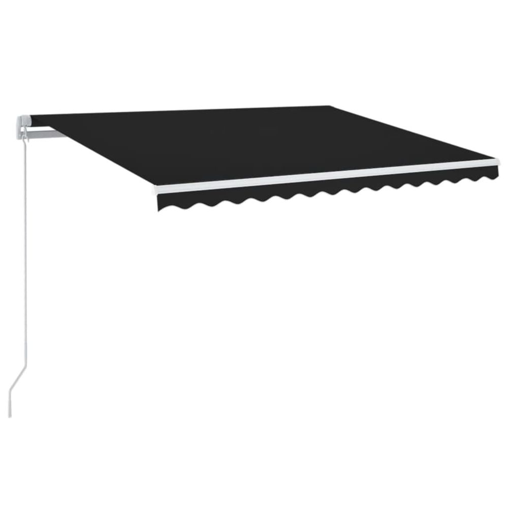 Auvent manuel rétractable avec led 350x250 cm anthracite