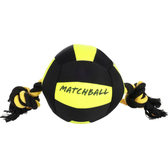 Une balle aquatic pour chien noir/jaune 18 cm