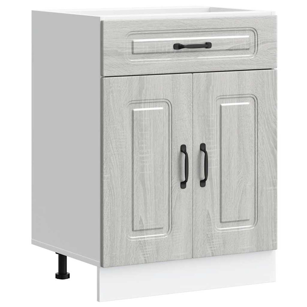 Armoire de cuisine kalmar sonoma gris bois d'ingénierie