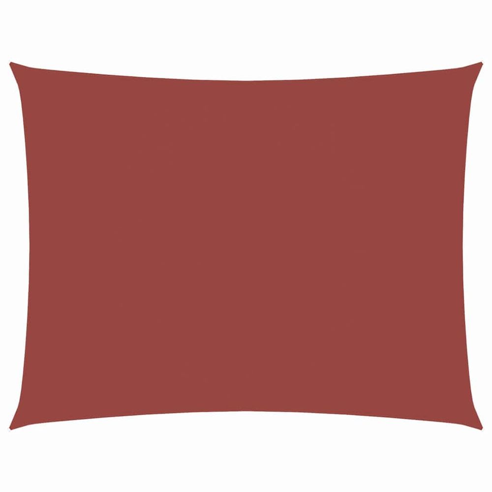 Voile de parasol tissu oxford rectangulaire 2x4 m terre cuite