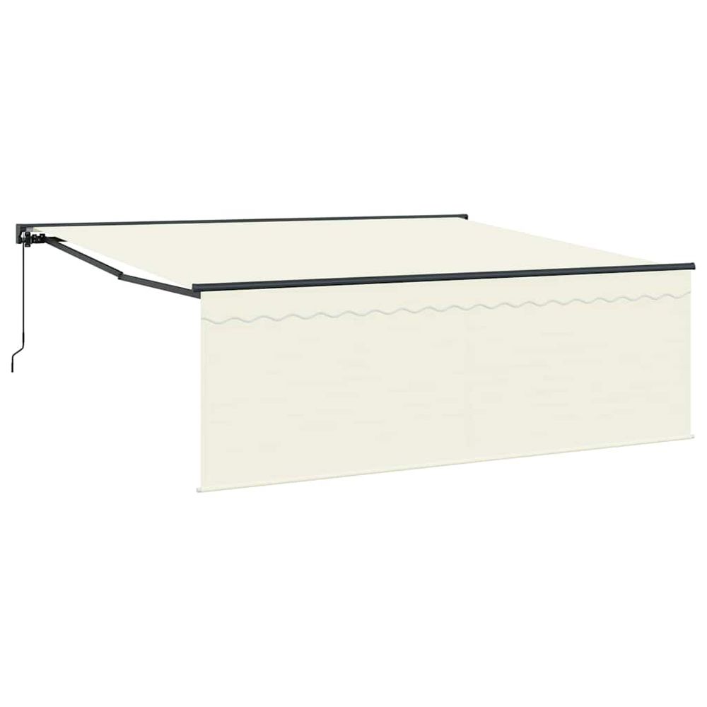 Auvent rétractable crème 400 × 300 cm polyester et aluminium