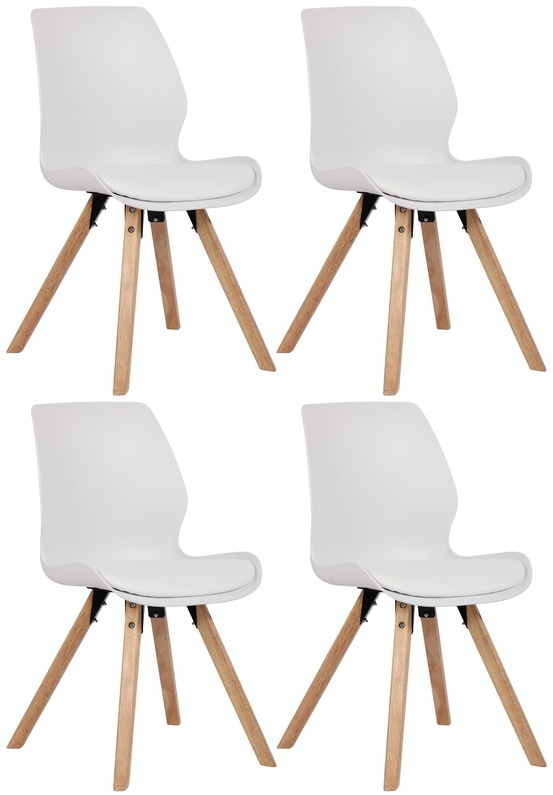 Lot de 4 chaises luna en plastique