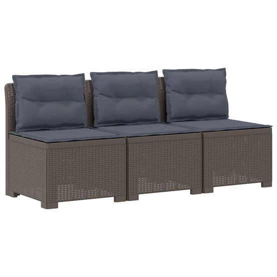 Canapé de jardin 3 places avec coussins look rattan 3 place pp