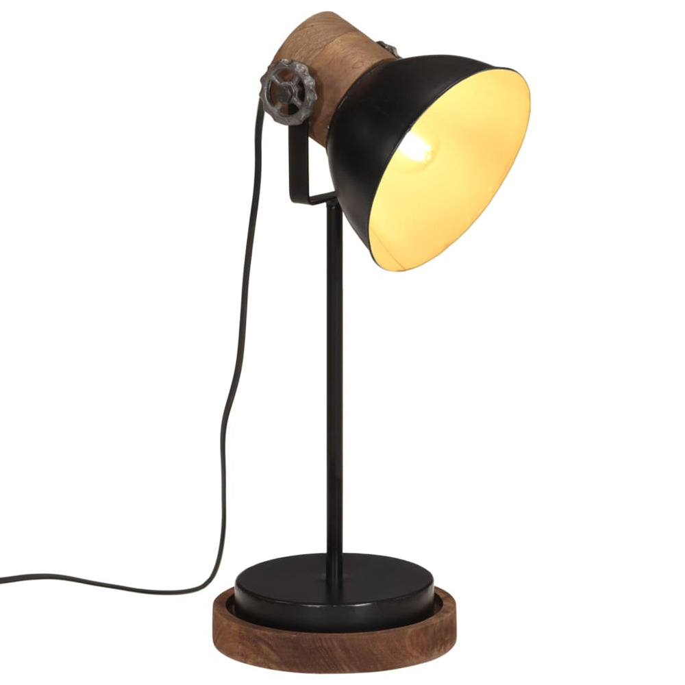 Lampe de bureau 25 w noir 17x17x50 cm e27