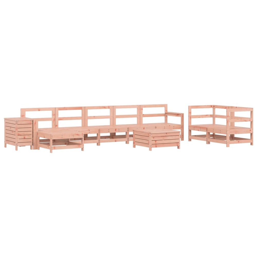 Salon de jardin 10 pcs bois massif sapin de douglas