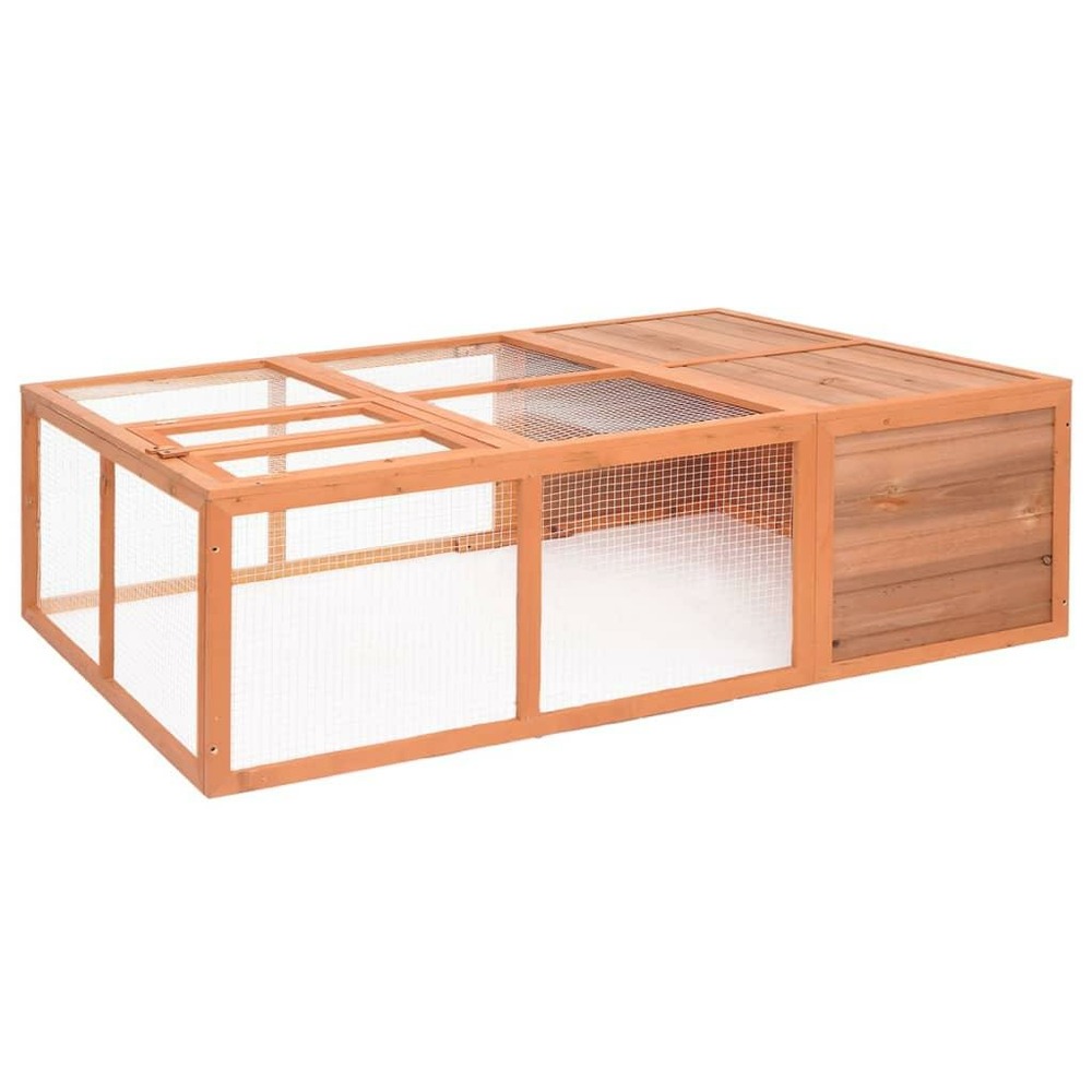 Cage pour animaux de jardin 150 x 100 x 50 cm bois de sapin massif