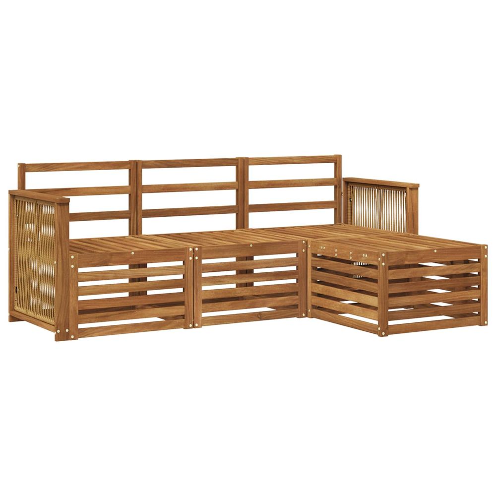 Ensemble de canapés d'extérieur 4 pc naturel