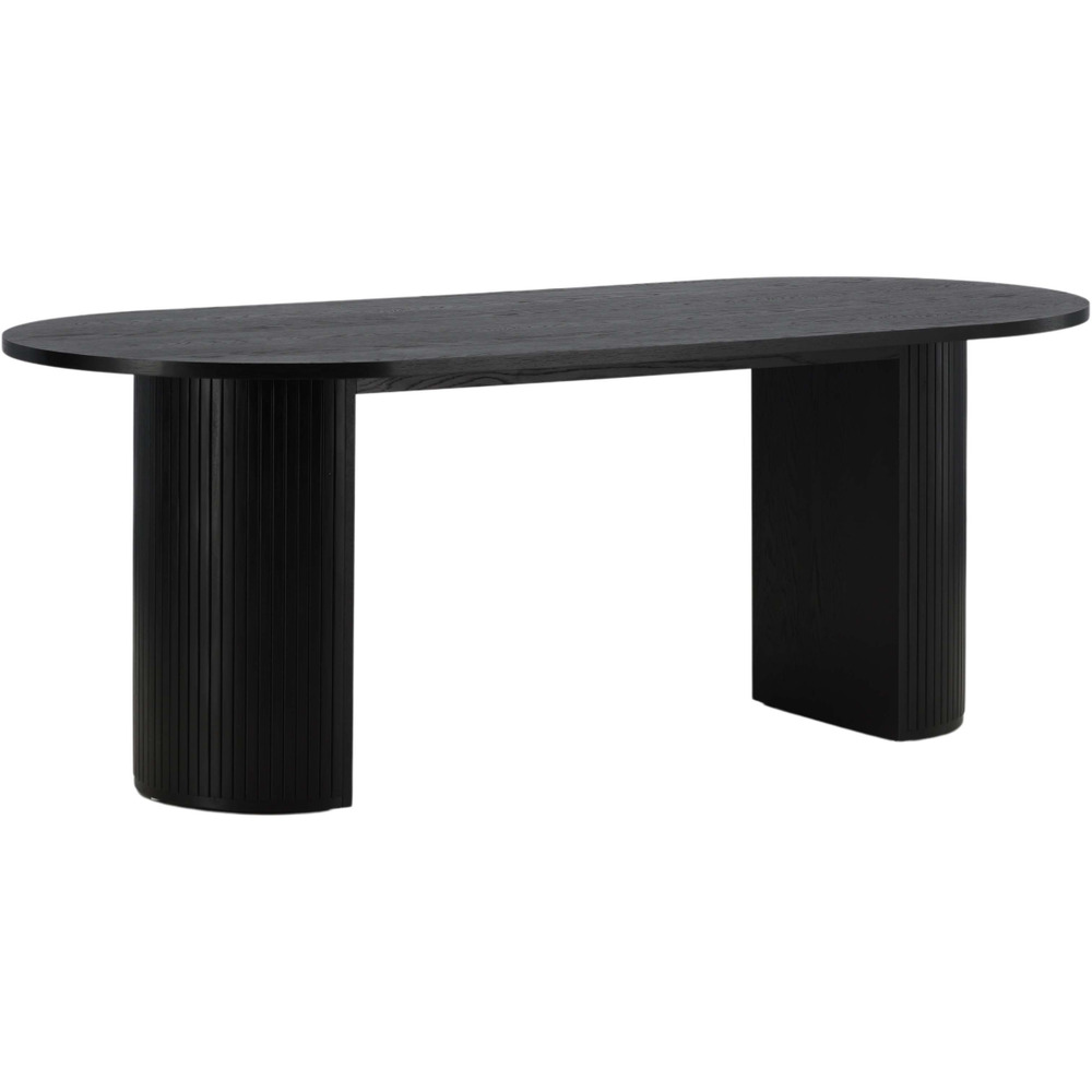 Table de repas ovale bianca 200 x 90 cm noir