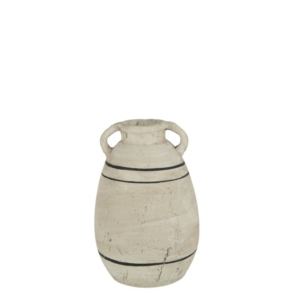 Vase en céramique beige 20x20x30 cm