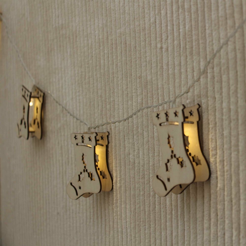 Guirlande lumineuse tradition bottes de noël