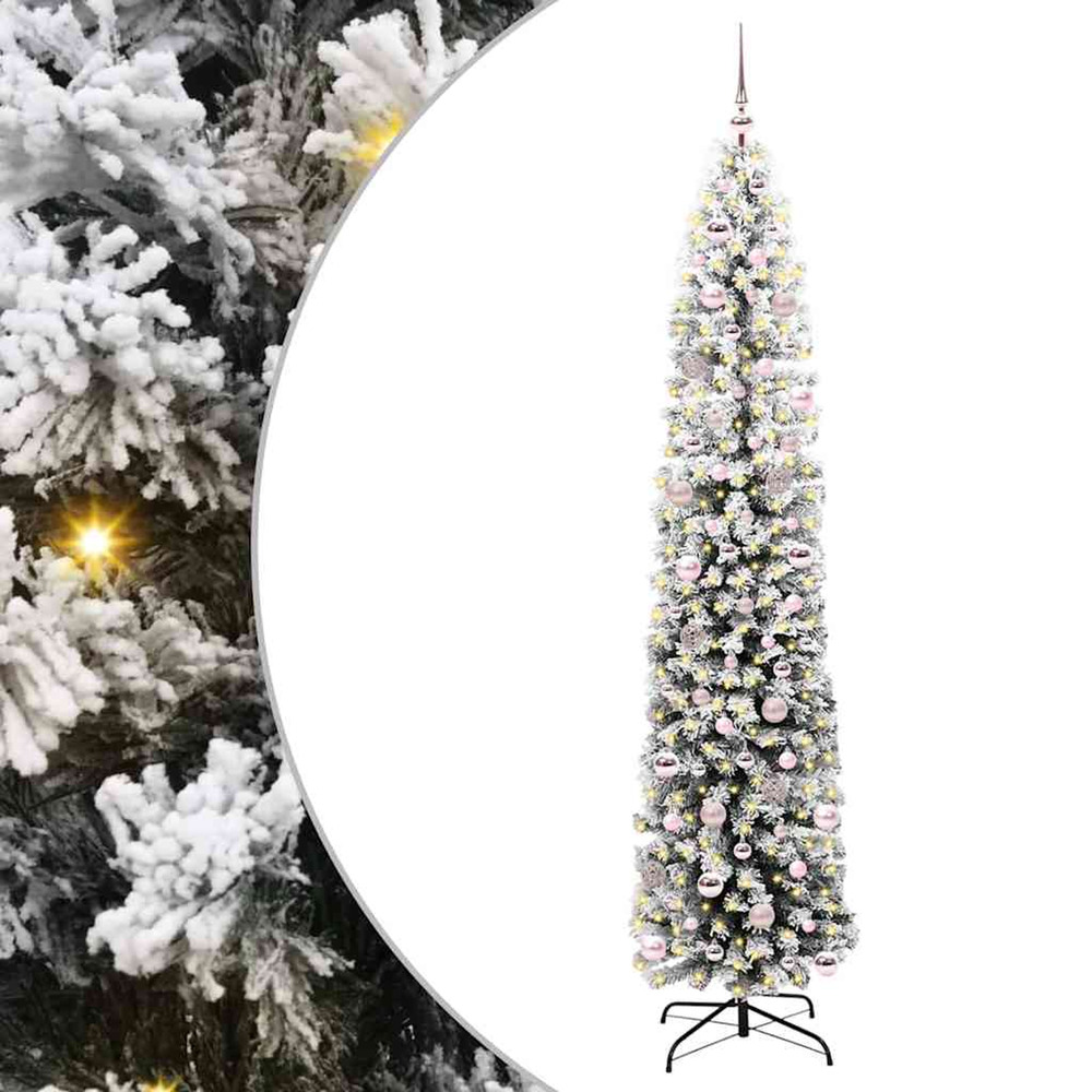 Sapin de noël artificiel vert 240 cm pvc et acier et plastique
